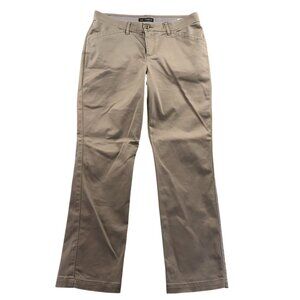 Lee Womens Pants Size 8P Regular Fit Flex Motion Straight Leg Mid Rise Khaki Tan